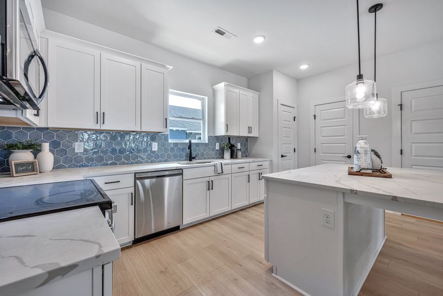 Representative furnished interior of a home built from the Ingram Rowhome by Parkside Builders in Anderson Park, Hendersonville (Image 12).