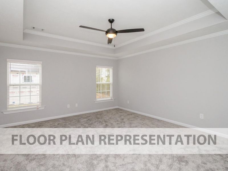 Primary Bedroom Floorplan Representation Photo | The Fairport II Plan