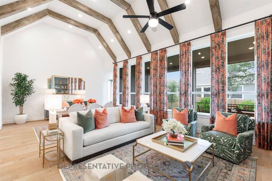 Furnished interior view inside a new home in Mosaic: 60ft. lots, Celina (Image 29).