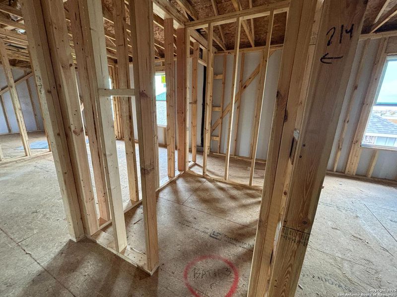 In-progress construction of a new home in The Heights at Saddlebrook Ranch 60's, Schertz, TX (Image 19).