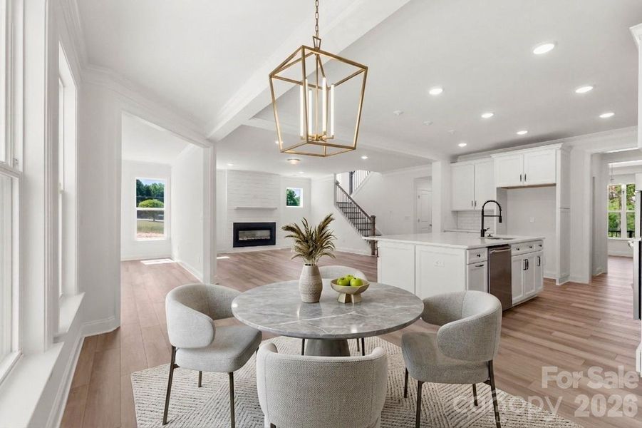 Furnished interior view inside a new home in , Hickory (Image 9).