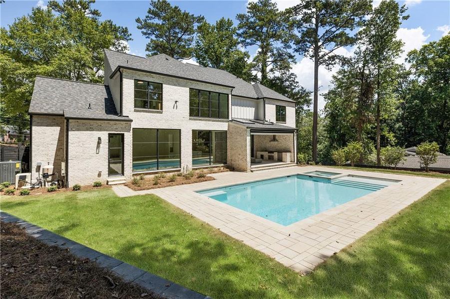 Front exterior of a new home in , Atlanta, GA, highlighting curb appeal (Image 36). Front exterior of a new home in , Atlanta, GA, highlighting curb appeal (Image 36).