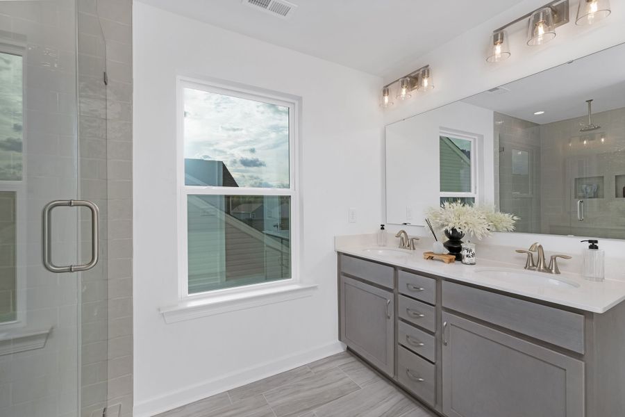 Furnished interior view inside a new home in Copper Ridge at Flowers Plantation, Clayton (Image 27).