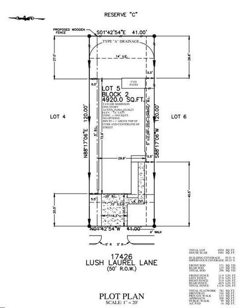 17426 Lush Laurel Lane Plot Plan