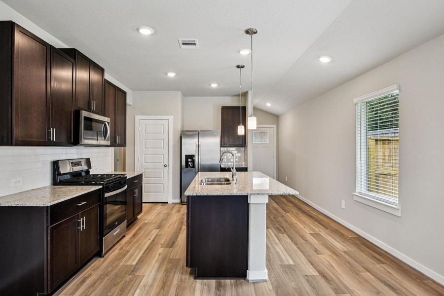 Photo is not of the actual home, but is an inspirational photo of builder’s model home and may depict options, furnishings, and/or decorator features that are not included