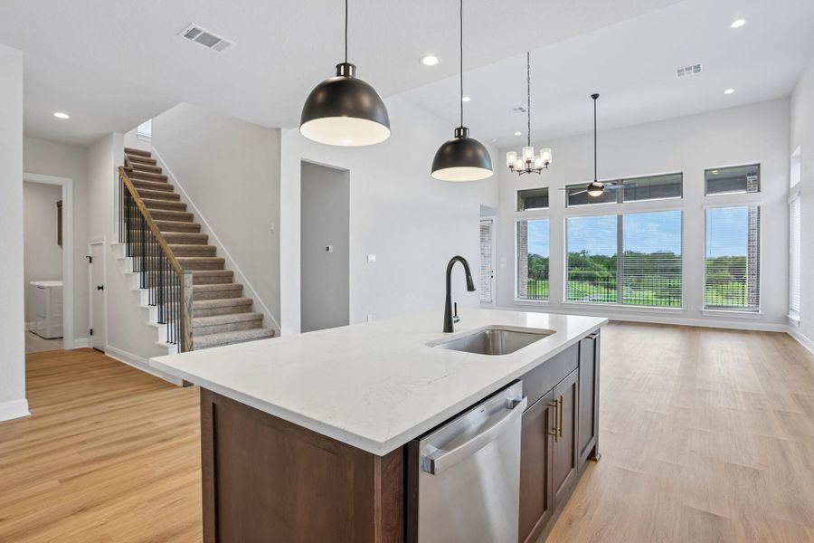 Furnished interior view inside a new home in 6 Creeks, Kyle (Image 11).