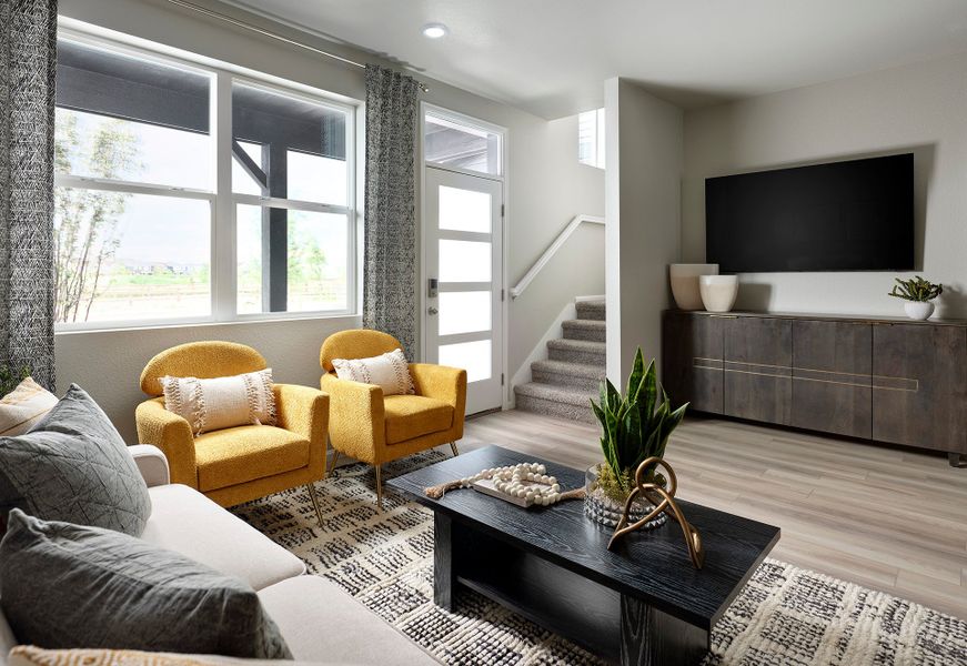 The Willow floorplan modeled at Horizon Uptown.