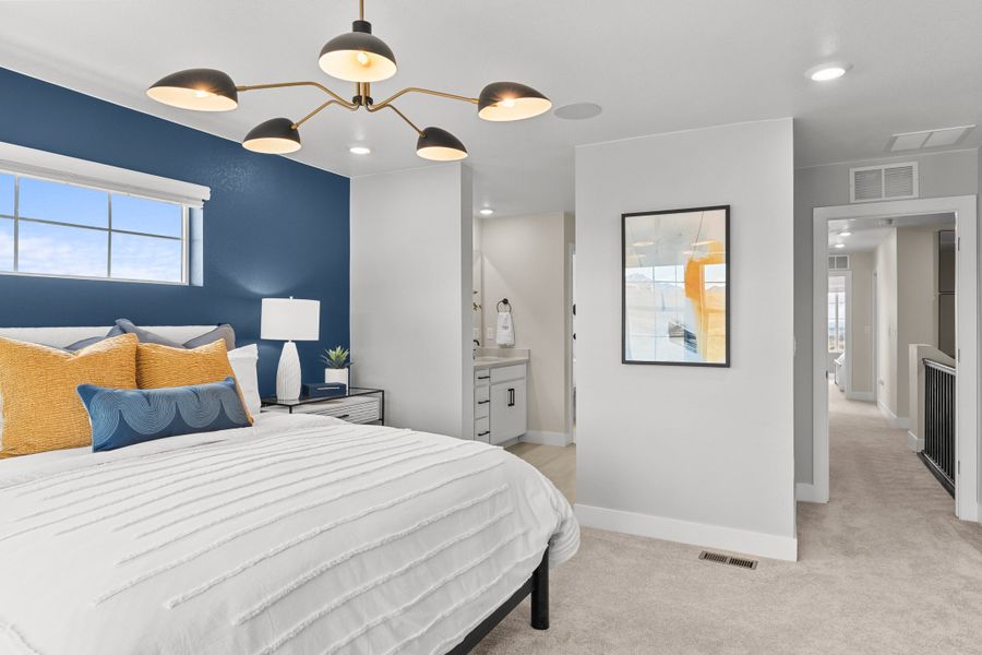 Representative furnished interior of a home built from the Independence by Taylor Morrison in Trailstone Townhomes - The Westerly Collection, Arvada (Image 17).