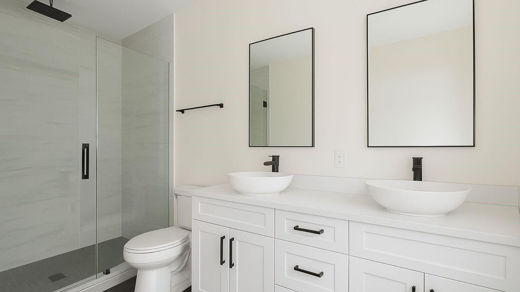 this is a rendering of the secondary bathroom