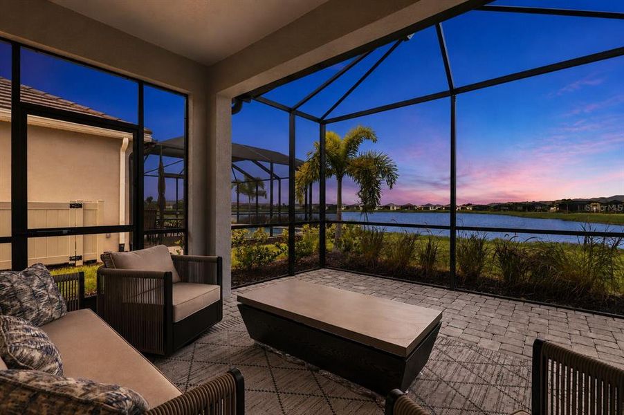 Exterior details and patio area of a home in Esplanade at Azario Lakewood Ranch, Bradenton (Image 2). Exterior details and patio area of a home in Esplanade at Azario Lakewood Ranch, Bradenton (Image 2).