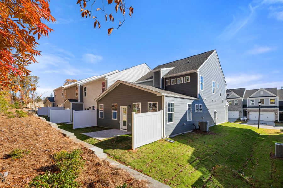 Exterior details and patio area of a home in Harbor Crossing, Greensboro (Image 4).