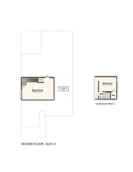 2D floor plan layout for the Emerson by Grant & Co in Union Depot, Bartlett, TN (Image 4).