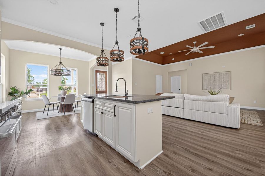 Furnished interior view inside a new home in , Huffman (Image 15).