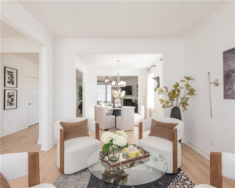 Furnished interior view inside a new home in Stratford Square, Lawrenceville (Image 23).