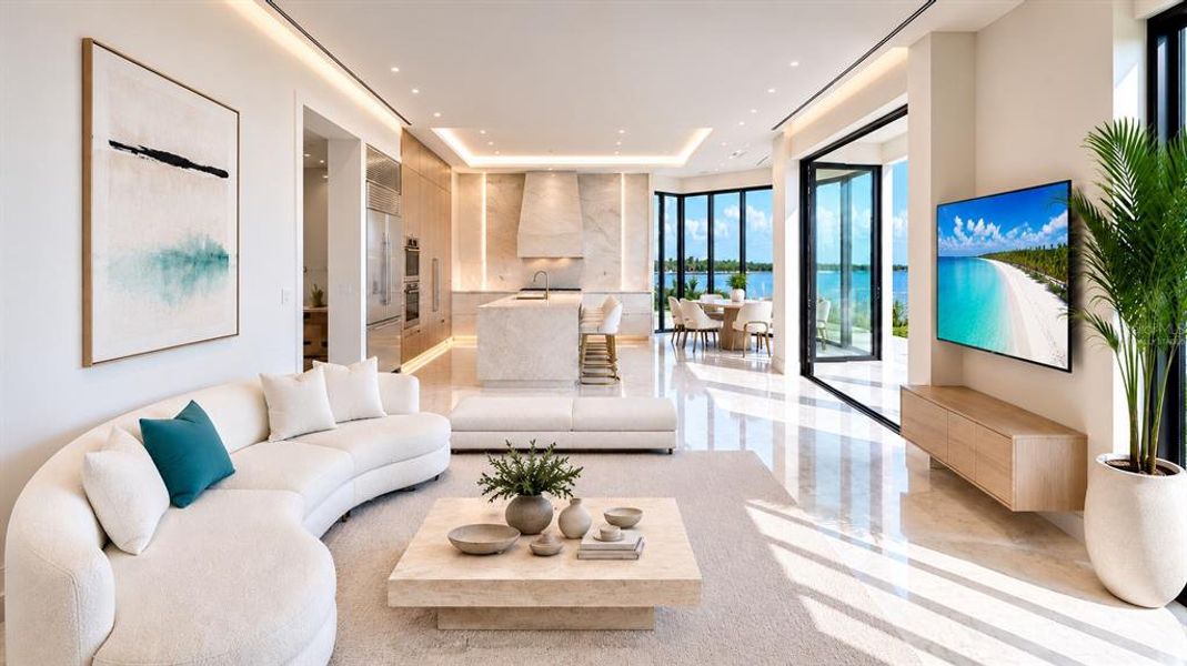 Furnished interior view inside a new home in , Sarasota (Image 7).