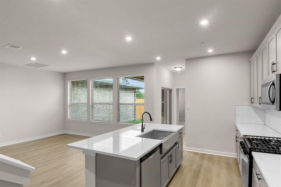 KItchen open to Dining area