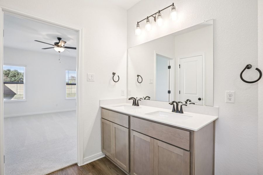 Furnished interior view inside a new home in Cool Water at Sonterra, Jarrell (Image 9).