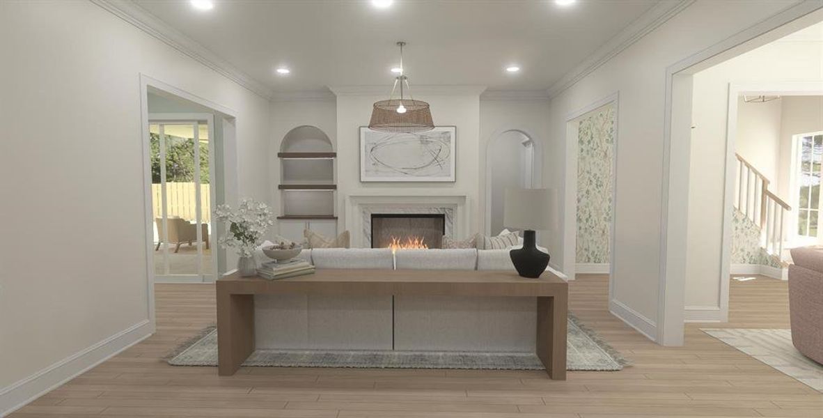 Furnished interior view inside a new home in , Dallas (Image 12).