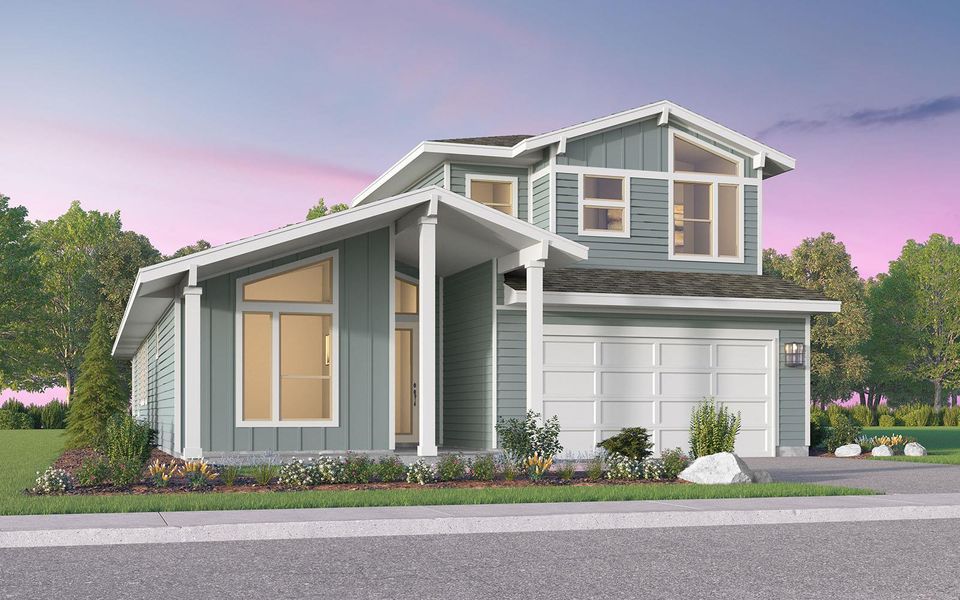 Front exterior of a new home in Traditional Homes at Easton Park, Austin, TX, highlighting curb appeal (Image 2).