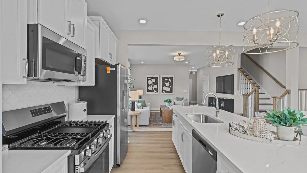 Furnished interior view inside a new home in Spring Village Townhomes, Angier (Image 24).