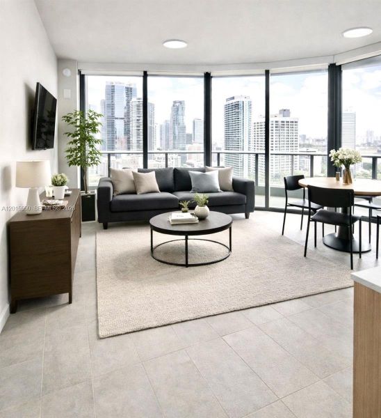 Furnished interior view inside a new home in , Miami (Image 6). Furnished interior view inside a new home in , Miami (Image 6).