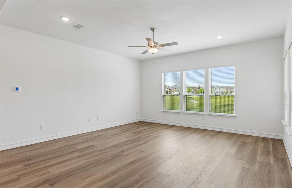 Spacious gathering room with large windows Spacious gathering room with large windows