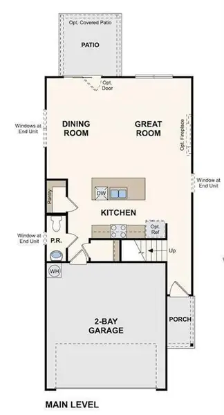 2D floor plan layout of this home in The Reserve at Gainesville Township, Gainesville, GA (Image 4).
