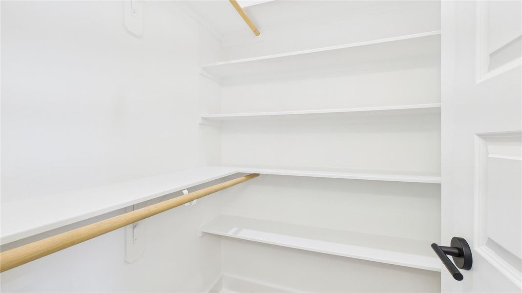 One of the primary closets.