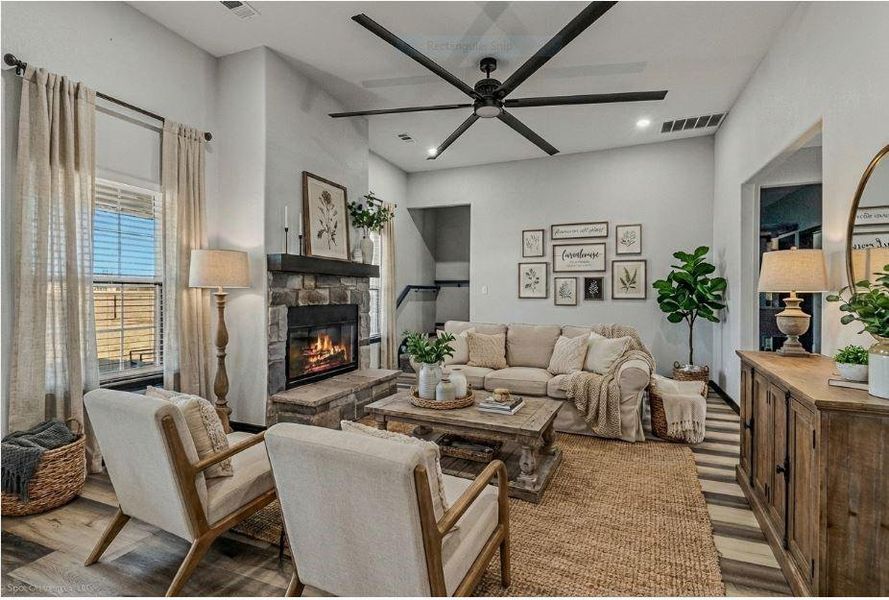 STAGED PHOTO of living room
