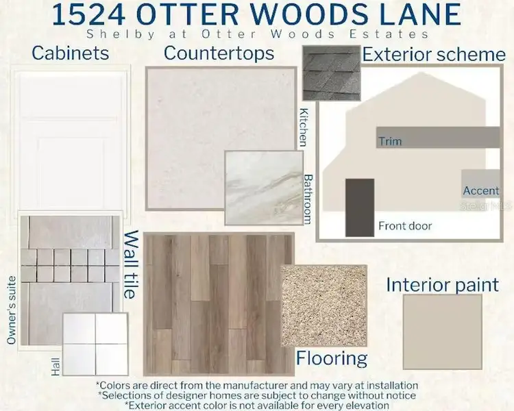Sample of building materials used in homes in Otter Woods Estates, Auburndale (Image 3).