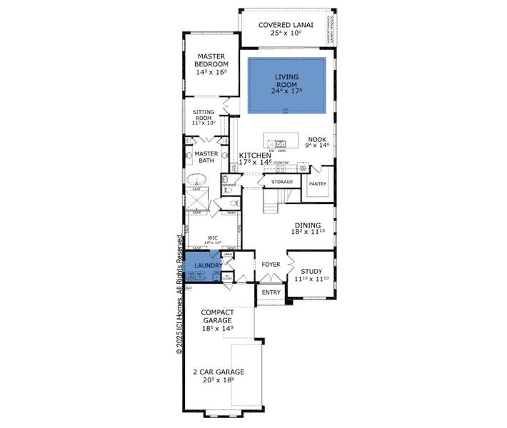 2D floor plan layout for the Prado Verde by ICI Homes in Oasis at Hammock Dunes, Palm Coast, FL (Image 4). 2D floor plan layout for the Prado Verde by ICI Homes in Oasis at Hammock Dunes, Palm Coast, FL (Image 4).