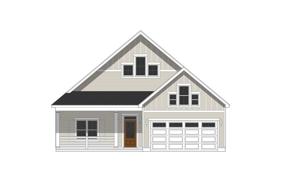 Representative exterior photo of a completed home built from the Kauai by Bill Clark Homes in Riverside Cove, Wilmington, NC (Image 26).