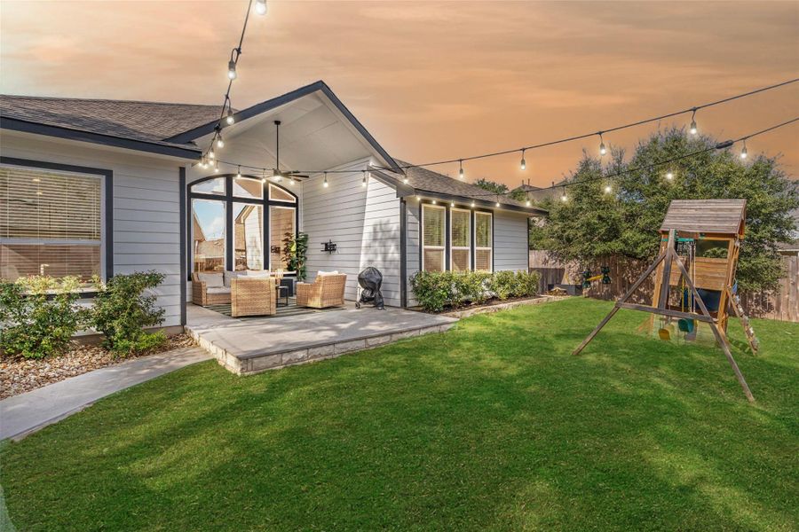Exterior details and patio area of a home in Bryson, Leander (Image 20). Exterior details and patio area of a home in Bryson, Leander (Image 20).