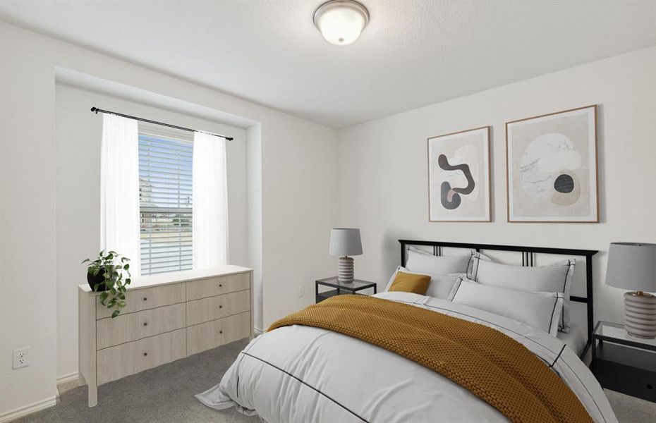 Secondary bedroom designed with generous storage solutions *Model representation Secondary bedroom designed with generous storage solutions *Model representation