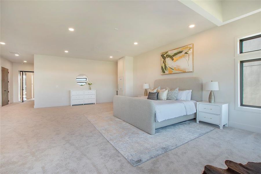 View of carpeted bedroom