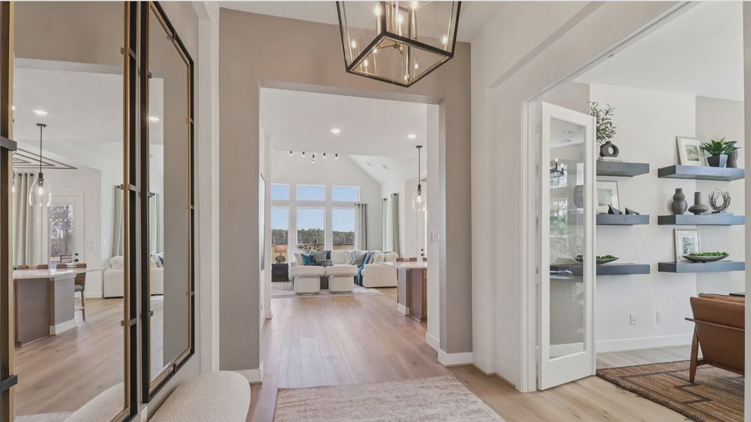 Representative furnished interior of a home built from the Marbella by Chesmar Homes in Audubon, Magnolia (Image 8).