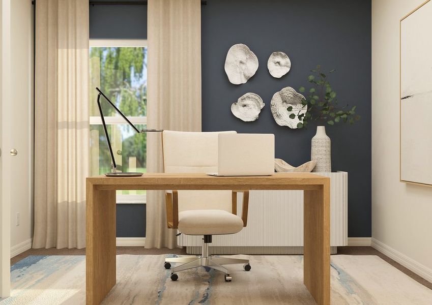 The third bedroom makes a great home office The third bedroom makes a great home office