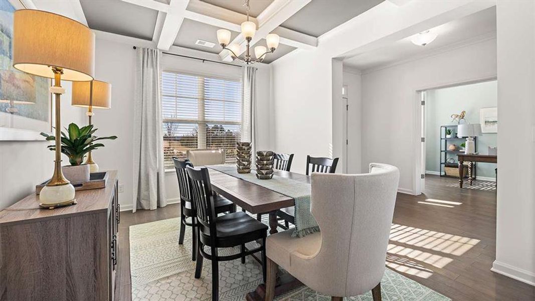 Furnished interior view inside a new home in Heritage Pointe, Senoia (Image 15).