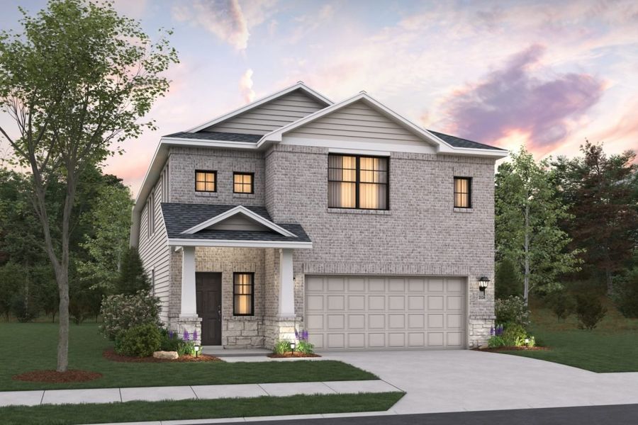 Representative exterior photo of a completed home built from the Holbrook II Mustang Meadows 40s by Brohn Homes in Mustang Meadows, Waller, TX (Image 10).