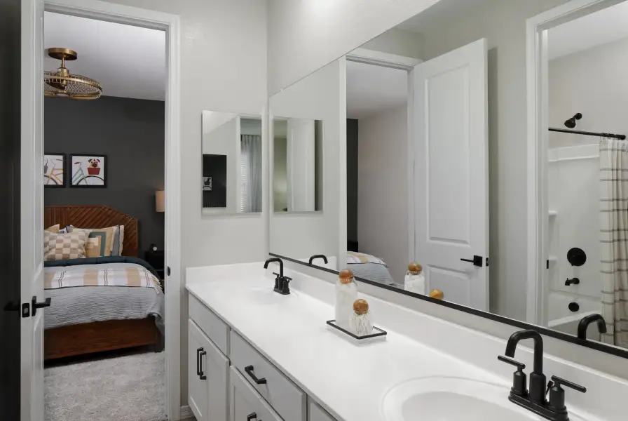 Bath 2 - model home. Finishes and options may vary by community