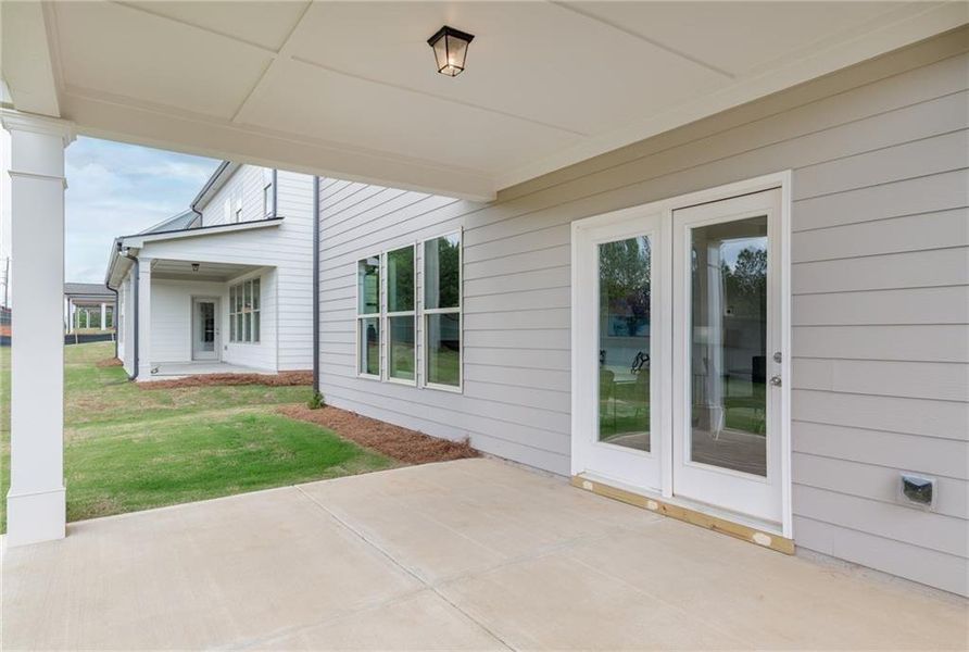 Exterior details and patio area of a home in , Buford (Image 3).