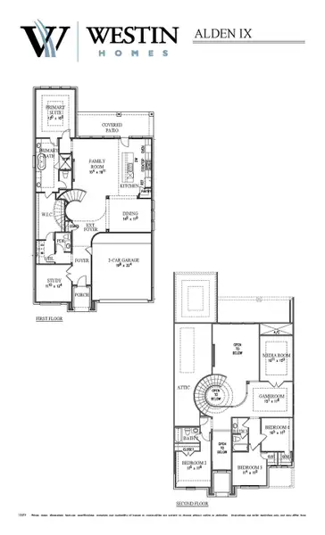 2D floor plan layout for the The Alden IX by Westin Homes in Everly, Hockley, TX (Image 3). 2D floor plan layout for the The Alden IX by Westin Homes in Everly, Hockley, TX (Image 3).
