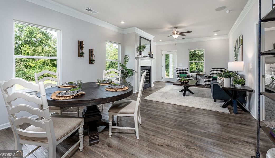Furnished interior view inside a new home in Cobblestone Crossing Commons, Byron (Image 11). Furnished interior view inside a new home in Cobblestone Crossing Commons, Byron (Image 11).