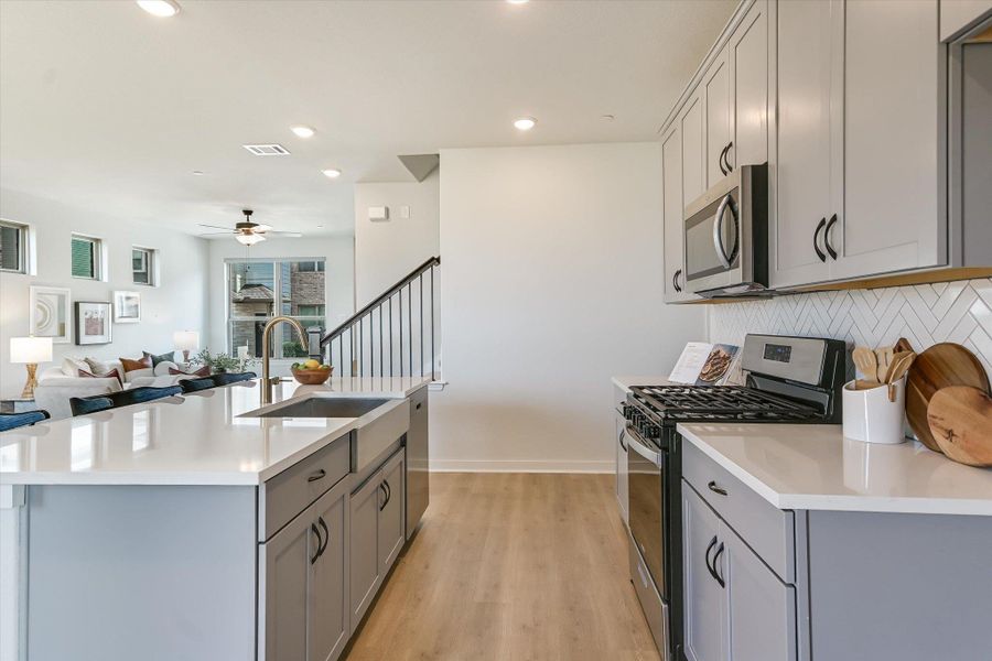 Furnished interior view inside a new home in Sonoma Heights, Round Rock (Image 4). Furnished interior view inside a new home in Sonoma Heights, Round Rock (Image 4).
