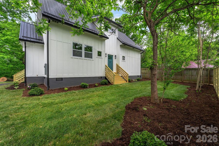 Exterior details and patio area of a home in , Asheville (Image 3).