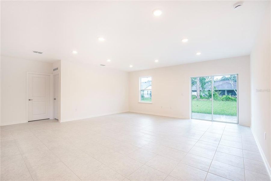 Great Room with View of Backyard