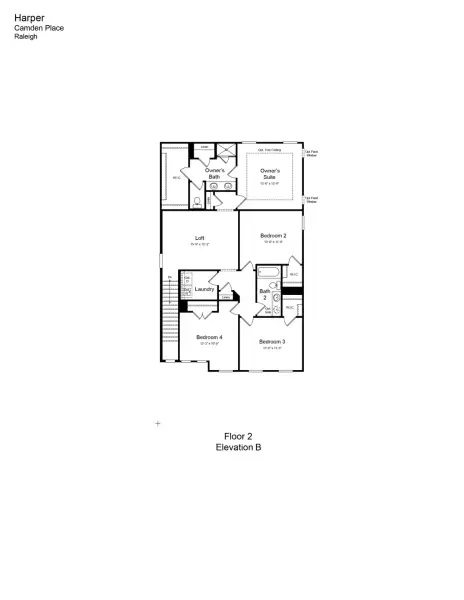 2D floor plan layout of this home in Camden, Angier, NC (Image 24).