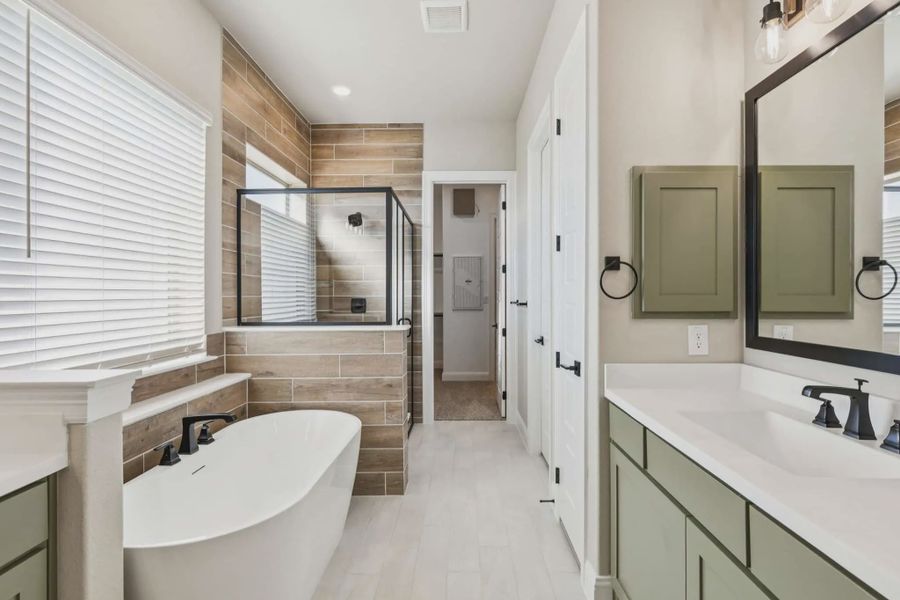 Representative furnished interior of a home built from the Stafford by Chesmar Homes in Talia, Mesquite (Image 5).