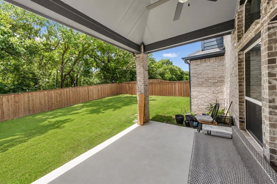 Exterior details and patio area of a home in , Little Elm (Image 28).