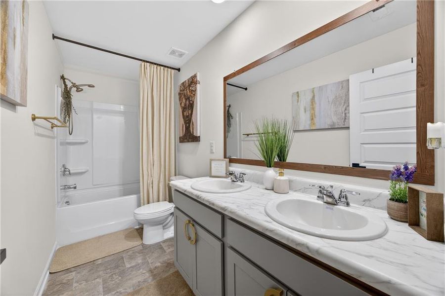 Furnished interior view inside a new home in The Villages at Oakshire, Atlanta (Image 10). Furnished interior view inside a new home in The Villages at Oakshire, Atlanta (Image 10).